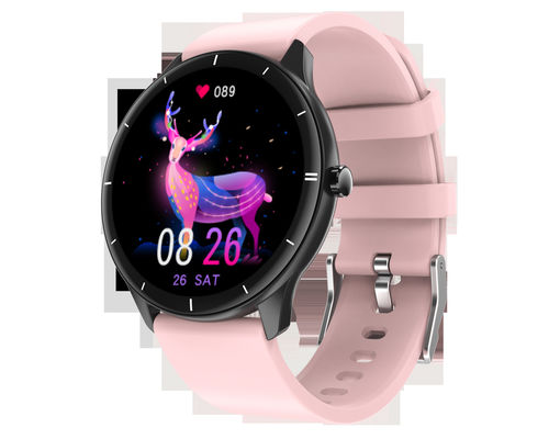 Q21 Şık Kadın Akıllı İzle Yuvarlak Ekran Smartwatch Kız Kalp Hızı Monitörü Android ve IOS için Uyumlu